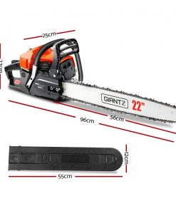 GIANTZ Latest 62cc Petrol Commercial Chainsaw 22 Bar E-Start Chain Saw Pruning