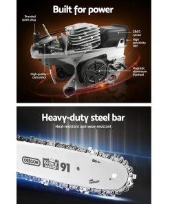 GIANTZ 25cc Commercial Petrol Chainsaw 10â€ Oregon Bar E-Start Chains Saw Tree