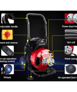 GIANTZ Electric Drain Cleaner Drain Master Rigid Plumbing Machine