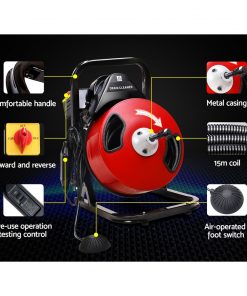 GIANTZ Drain Cleaner Drain Master Electric Rigid Plumbing Machine