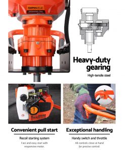 Giantz 75CC Petrol Post Hole Digger Drill Borer Fence Extension Auger Bits