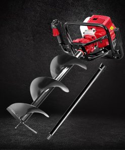 Giantz 88CC Petrol Post Hole Digger Drill Borer Fence Extension Auger Bits