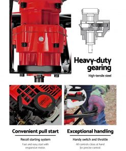 Giantz 88CC Petrol Post Hole Digger Drill Borer Fence Extension Auger Bits