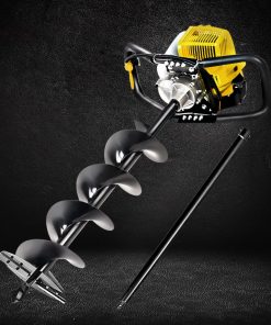 Giantz 62CC Post Hole Digger Petrol Drill Borer Fence Extension Auger Bits