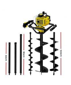 Giantz 88CC Post Hole Digger Auger Petrol Drill Borer Fence Earth Power