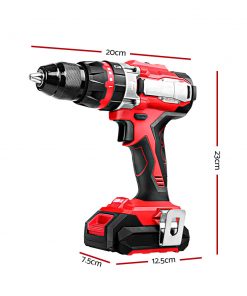 GIANTZ Hammer Drill Impact Cordless Brushless Drill Electric 20V Lithium