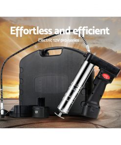 Giantz 12V Rechargeable Cordless Grease Gun - Black