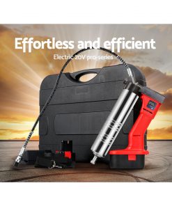 Giantz 20V Rechargeable Cordless Grease Gun - Red