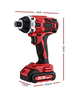 GIANTZ Impact Driver Cordless 20V Lithium Battery Electric Screwdriver Hex Tool