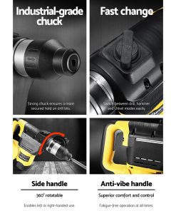 GIANTZ 1800W Jack Hammer Electric Jackhammer Demolition Rotary Concrete Drill