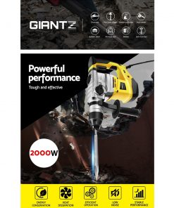 GIANTZ 2000W Jack Hammer Electric Demolition Rotary Jackhammer Concrete Drill