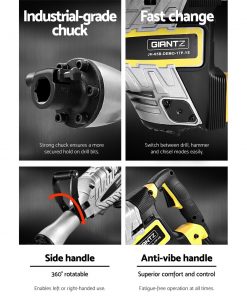 GIANTZ 2400W Jackhammer Commercial Jack Hammer Grade Demolition Concrete