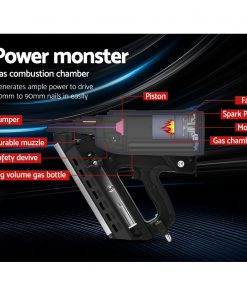 Giantz Cordless Portable Framing Nailer Gas Nail Gun