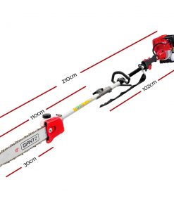 Giantz 4-STROKE Pole Chainsaw Hedge Trimmer Brush Cutter Whipper Multi Tool Saw