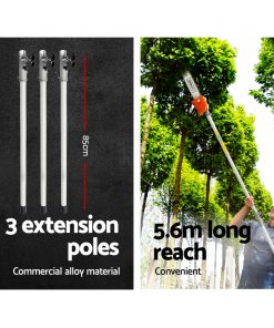 Giantz 4-STROKE Pole Chainsaw Hedge Trimmer Brush Cutter Whipper Multi Tool Saw