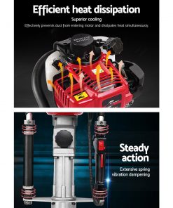 GIANTZ 4 Stroke Petrol Post Driver Power Pile Hole Drive Picket Rammer Fence