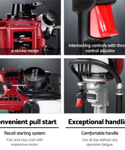 GIANTZ 4 Stroke Petrol Post Driver Power Pile Hole Drive Picket Rammer Fence