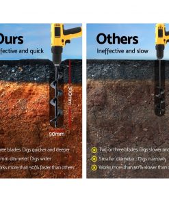 GIANTZ Garden Auger Power Earth Post Hole Digger Planter Drill Bit 50x300mm