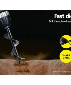 GIANTZ Garden Auger Power Earth Post Hole Digger Planter Drill Bit 75x175mm