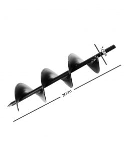 GIANTZ Power Garden Auger Small Earth Planter 75 X 300MM Black