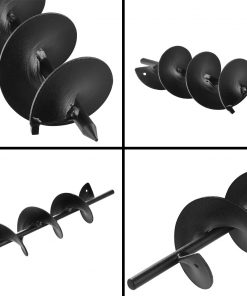 GIANTZ Power Garden Auger Small Earth Planter 75 X 300MM Black