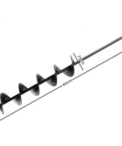 GIANTZ Power Garden Auger Small Earth Planter 75 X 600MM Black