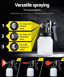 NEW GIANTZ 3-Way Nozzle Electric Paint Sprayer Gun HVLP DIY Spray Station 450W
