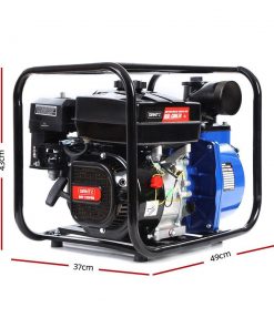Giantz 8HP 3" Petrol Water Pump Garden Irrigation Transfer Blue