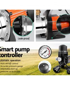 Giantz 1500W High Pressure Garden Water Pump with Auto Controller