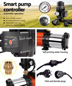 Giantz Multi Stage High Pressure Water Pump Garden Farm Rain Tank Irrigation