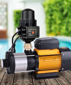 Giantz Multi Stage Water Pump Pressure Rain Tank Garden Farm House Irrigation 2000W Black Controller