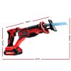 GIANTZ Cordless Reciprocating Saw Electric Corded 20V Lithium Sabre Saw Tool GIANTZ Cordless Reciprocating Saw Electric Corded 20V Lithium Sabre Saw Tool