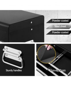 Giantz 10-Drawer Tool Box Chest Cabinet Garage Storage Toolbox Black