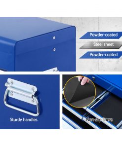 Giantz 10-Drawer Tool Box Chest Cabinet Garage Storage Toolbox Blue