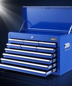Giantz 10-Drawer Tool Box Chest Cabinet Garage Storage Toolbox Blue