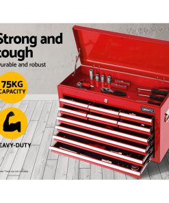 Giantz 10-Drawer Tool Box Chest Cabinet Garage Storage Toolbox Red