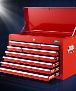 Giantz 10-Drawer Tool Box Chest Cabinet Garage Storage Toolbox Red