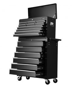 Giantz Tool Box Chest Trolley 16 Drawers Cabinet Cart Garage Toolbox Black