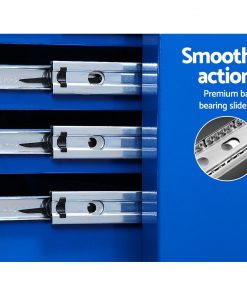 Giantz Tool Chest and Trolley Box Cabinet 16 Drawers Cart Garage Storage Blue