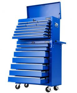 Giantz 17 Drawers Tool Box Trolley Chest Cabinet Cart Garage Mechanic Toolbox Blue
