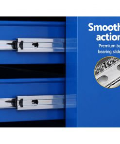 Giantz Tool Box Trolley Chest Cabinet 6 Drawers Cart Garage Toolbox Set Blue