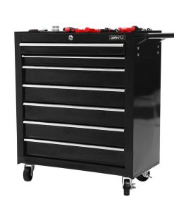 Giantz Tool Chest and Trolley Box Cabinet 7 Drawers Cart Garage Storage Black