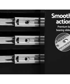 Giantz Tool Chest and Trolley Box Cabinet 7 Drawers Cart Garage Storage Black