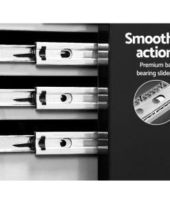 Giantz Tool Chest and Trolley Box Cabinet 7 Drawers Cart Garage Storage Black and Silver