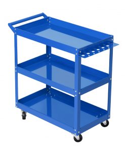Giantz Tool Cart 3 Tier Parts Steel Trolley Mechanic Storage Organizer Blue