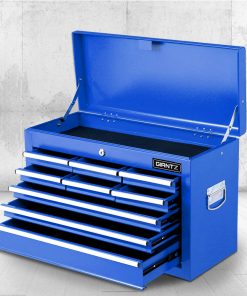 Giantz 9 Drawer Mechanic Tool Box Storage Chest - Blue