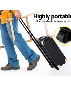 816pcs Tool Kit Trolley Case Mechanics Box Toolbox Portable DIY Set BK