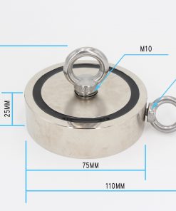 340Kg Salvage Strong Recovery Magnet Neodymium Hook Treasure Hunting Fishing