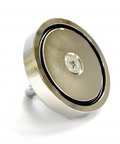 Round Neodymium Fishing Magnet with Countersunk Hole and Eyebolt, 500 LBS pull