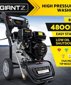 Giantz Petrol High Pressure Washer Gun Water Cleaner Gurney Pump 8HP 4800PSI